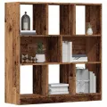 Bibliothèque vieux bois 97,5x29,5x100 cm bois d'ingénierie