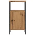 Table de chevet chêne artisanal 41x31x80 cm bois d'ingénierie