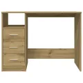 Bureau chêne artisanal 102x76x50 cm bois d'ingénierie