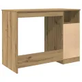 Bureau chêne artisanal 102x76x50 cm bois d'ingénierie