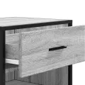 Étagère à chaussures sonoma gris 48x38x97,5 cm bois ingénierie