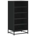 Étagère à chaussures noir 48x38x97,5 cm bois d'ingénierie