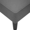 Fauteuil long avec accoudoir droit gris foncé tissu