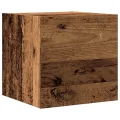 Meuble TV mural vieux bois 30,5x30x30 cm