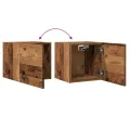 Meuble TV mural vieux bois 30,5x30x30 cm