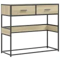 Table console chêne sonoma 90x35x80 cm bois d'ingénierie