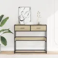 Table console chêne sonoma 90x35x80 cm bois d'ingénierie