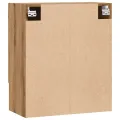 Armoire murale chêne artisanal 60x31x70 cm bois d'ingénierie