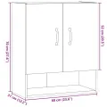 Armoire murale chêne artisanal 60x31x70 cm bois d'ingénierie