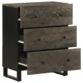 Buffet noir 60x33x75 cm bois massif de manguier
