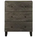 Buffet noir 60x33x75 cm bois massif de manguier
