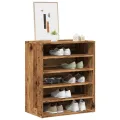 Armoire à chaussures vieux bois 60x35x70 cm bois d'ingénierie