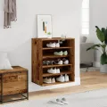 Armoire à chaussures vieux bois 60x35x70 cm bois d'ingénierie