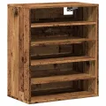 Armoire à chaussures vieux bois 60x35x70 cm bois d'ingénierie
