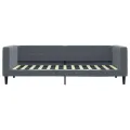 Lit de jour avec matelas gris foncé 90x200 cm velours