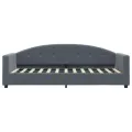 Lit de jour avec matelas gris foncé 80x200 cm velours