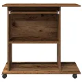 Bureau d'ordinateur vieux bois 80x50x75 cm bois d'ingénierie