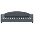 Lit de jour avec matelas gris foncé 90x200 cm velours
