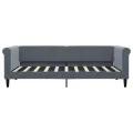 Lit de repos gris foncé 90x190 cm velours