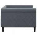 Lit de repos gris foncé 90x190 cm velours