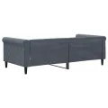 Lit de repos gris foncé 90x190 cm velours