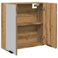 Armoire à miroir de salle de bain chêne artisanal 64x20x66,5 cm