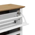  Étagère à chaussures BODO blanc et marron 80x35x118 cm