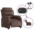 Fauteuil inclinable électrique Marron Similicuir