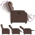 Fauteuil inclinable électrique Marron Similicuir