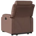 Fauteuil inclinable électrique marron similicuir
