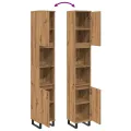 Armoire de salle de bain chêne artisanal 30x30x190 cm