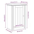Armoire murale de salle de bain BODO blanc 44x30x60 cm