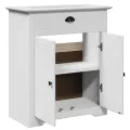 Armoire de lavabo de salle de bain BODO blanc 70x35x80 cm