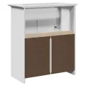 Armoire de lavabo de salle de bain BODO blanc 70x35x80 cm