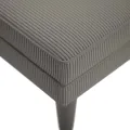 Chaise longue avec coussin gris clair tissu en velours côtelé