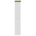 Armoire de salle de bain BODO blanc et marron 44x30x160 cm