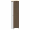 Armoire de salle de bain BODO blanc et marron 44x30x160 cm