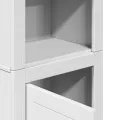 Armoire de salle de bain BODO blanc et marron 44x30x160 cm