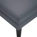 Fauteuil long et coussin et accoudoir droit gris foncé velours