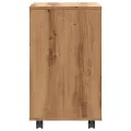 Table d'appoint chêne artisanal 70x35x55 cm bois d'ingénierie