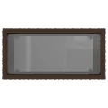 Table d'appoint de jardin avec dessus en verre marron rotin