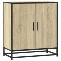 Buffet chêne sonoma 68x35x76 cm bois d'ingénierie et métal