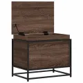 Boîte de rangement avec couvercle chêne marron bois ingénierie