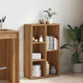 Bibliothèque chêne artisanal 45x25x80 cm bois d'ingénierie