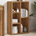 Bibliothèque chêne artisanal 45x25x80 cm bois d'ingénierie