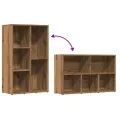 Bibliothèque chêne artisanal 45x25x80 cm bois d'ingénierie
