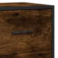 Buffet chêne fumé 68x35x76 cm bois d'ingénierie et métal