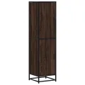 Buffet haut chêne marron 35,5x35x139 cm bois d'ingénierie métal