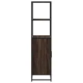 Buffet haut chêne marron 68x35x139 cm bois d'ingénierie métal