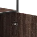 Buffet haut chêne marron 68x35x139 cm bois d'ingénierie métal